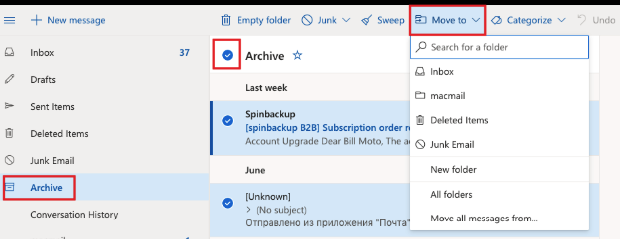 how to get back deleted emails outlook