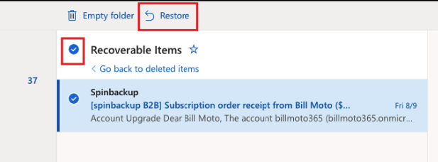 how to get back deleted emails outlook