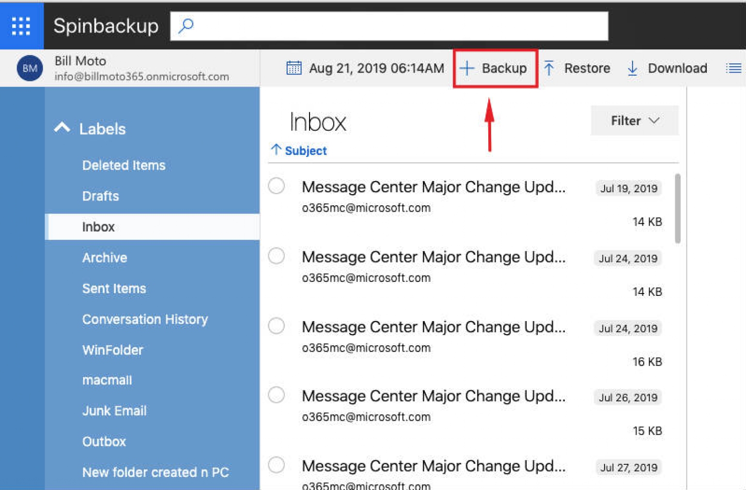 How to Backup Outlook Emails in Office 365