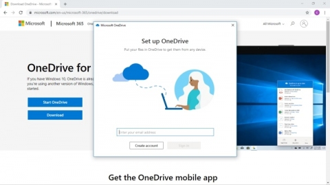 using onedrive for backup