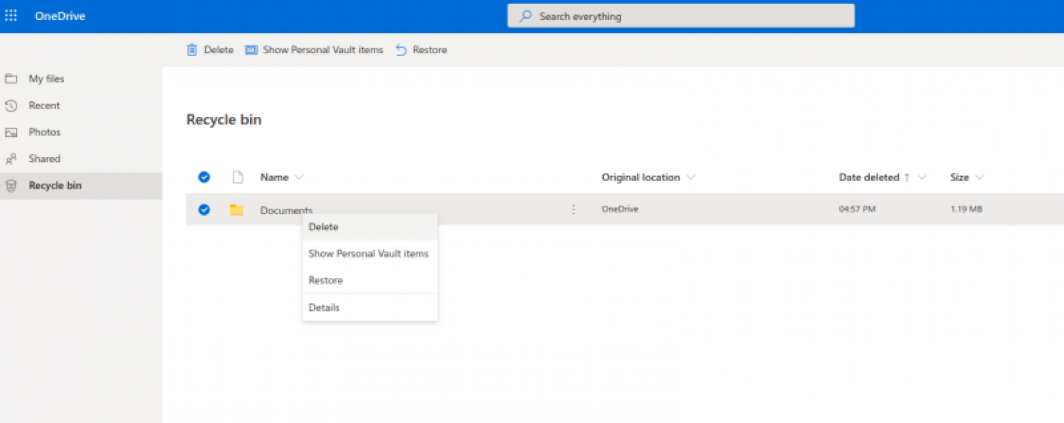 backup network folder to onedrive