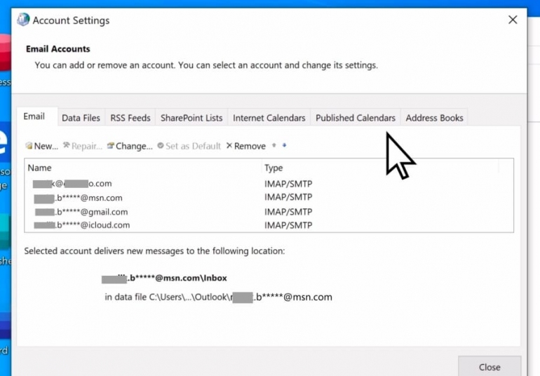 how to backup outlook account settings